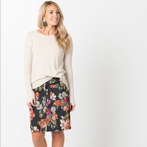 Long Sleeve Tee with Thumbhole - Oatmeal/Ivory